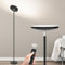 30W Stehlampe Wohnzimmer Dimmbar, Stehlampen LED Modern Schwarz, 4 Farben, Stufenlos Dimmbar, 6 Szenenmodi, Einstellbare Winkel, 1 Stunden Timer, Speicherfunktion, Schlafzimmer Büro Deko Beleuchtung