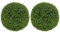 HOMCOM - Juego de 2 bolas de boj artificiales de 40 cm, protección UV, decoración para el hogar, jardín, fiesta de boda, decoración del hogar, verde oscuro