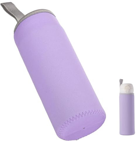 WsKingWA Neoprene Water Bottle Carrier for Outdoor Hiking Travel (550ml) (Purple)