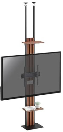 KIMEX - Supporto per TV - Montaggio a pavimento e soffitto - per TV 32-65 - Altezza regolabile da 200 a 260 cm - 032-3265