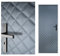 Türverkleidung 115x215 cm Türpolsterung Schallschutz Komplettpaket XXL Wärmedämmung Tür Reparatur für Innentüren Kunstleder Steppung 7x7 cm (Metallic Dunkelgrau)