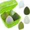 ZHIYE Makeup Sponge, 4 PCS Latex Free Beauty Makeup Blending Sponges Blender Foundation Sponge Concealer Sponges for Liquid, Powders,Creams, Green Style