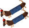 Lot de 2 pinces à cheveux pour teckel - Adorable pince à cheveux - 10 cm - Pour les fêtes les anniversaires