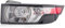 RUIHAHA Auto Rückleuchten für Land Range Rover Evoque L538 2011-2015 Rücklicht Montage Heckleuchte Rückleuchte Hintere Bremsleuchte Hinten Stop Indicator Light Ersatz Einbauteile,Right