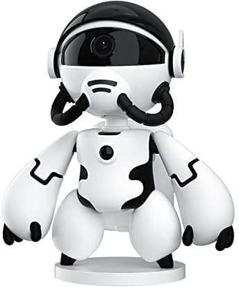 Ptdfjspt 1080P Astronauta Robot Sicurezza Domestica Webcam IP Wifi Telecamera di Sicurezza Wireless per Bambini con Riduzione del Rumore per Visione Notturna (Bianca)