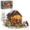 Jagdhütte Baukasten - 2036 Teile Retro Holzhaus Modell, geeignet für Erwachsene und Jugendliche, Winter Jagdthema, mit detailliertem Design