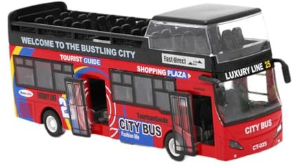 EHJRE Bus Spielzeug Zurückkammern, Rot