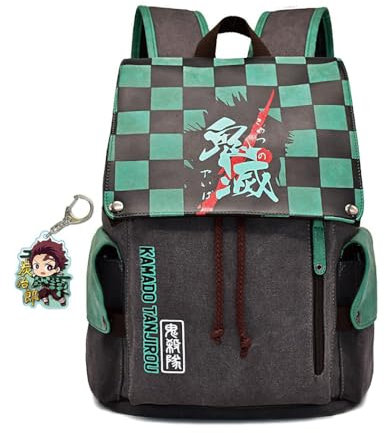 QUANJIAFU Anime Rucksack FüR Demon-Slayer-Tanjirou-Cosplay-Rucksack 42x27x12cm