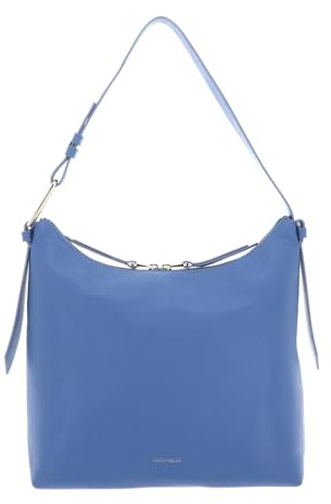 Coccinelle Leder Schultertasche Malory Handbag Grained Leather Azul blau