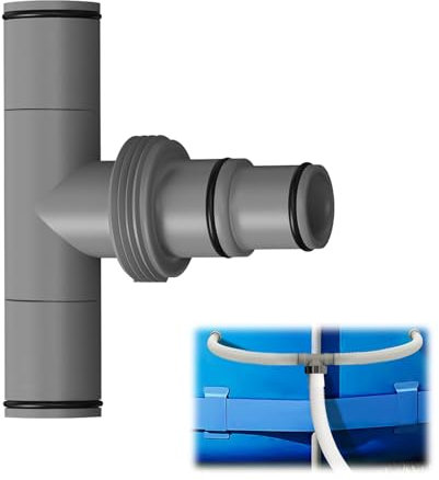 Sandfilteranlage Schlauchverbinder 38mm und 32mm, Poolschlauch 38/32mm, Verbinder für Filterpumpen für Intex Bestway Coleman, Pool Schlauch Adapter (3 Wege Ventil)