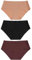 NEXT Culotte mi-Haute Invisible Confortable, Lot de 3 Black/Praline Nude/Chocolate Nude 42