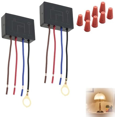2 interruttori tattili per lampada da tavolo, interruttore graduateur tattile variateur à capteur tattile 4 Voies Touch Dimmer Switch pour Lampe de Bureau Lampadaire Applique Murale
