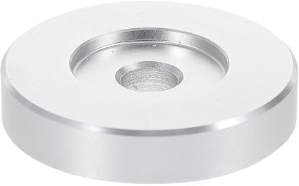 BELLIFFY 7 Inch Vinyl Record Adapter 45 Metal Turntable Adapter Silver for Vinyl Record Player