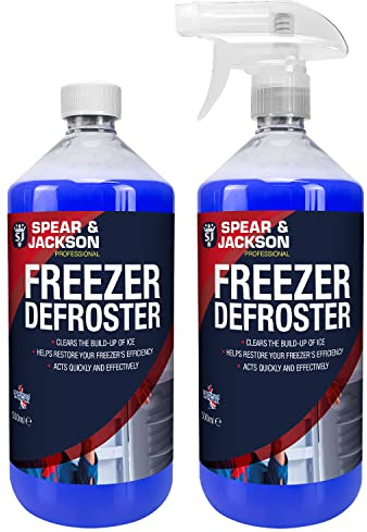 Spear & Jackson Freezer Defroster, 2 x 500ml Bottles, Ready to Use Ice Build-Up Remover for Restoring Freezer Efficiency