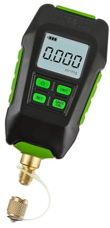 Sxhlseller Digitales Vakuum-Mikrometer-Messgerät, 0–10.000 Pa, Vakuummessgerät mit Hintergrundbeleuchtetem Display für HVAC-Techniker
