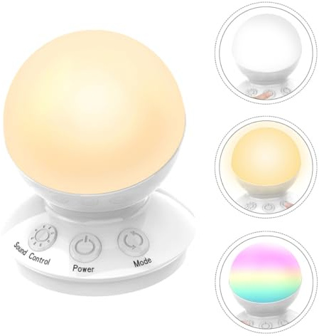 Sprachgesteuerte Rgb Nachtlicht Kugellampe mit Drei Einstellungen, Weiß | ABS und Pc, 1200ma Akku, Einfache Bedienung, für Festliche Stimmung und Verschiedene Anlässe