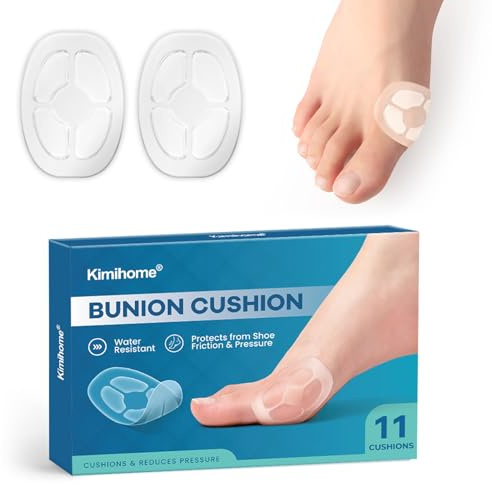 Kimihome Coussins Protecteurs pour Oignons avec Hydrogel – Protège orteils en Gel Doux, Anti-Frottement Chaussure, Résistant à l'Eau et à la Sueur – Lot de 11