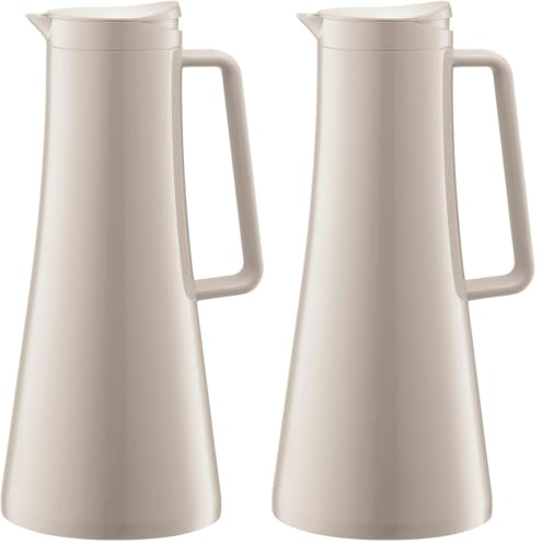 Bodum Bistro Thermo Jug - 1.1 L, Off-White,11189-913B (Pack of 2)