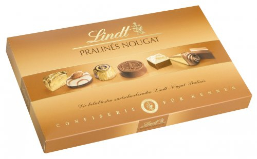 Lindt Nougat Pralinés 200g, zartschmelzender Nougat-Genuss in elf unterschiedlichen Variationen, 1er Pack