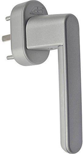 Schellenberg 46509 Sicherheits-Alarmgriff in Silbergrau für Fenster, Balkontüren und Terrassentüren 37 mm