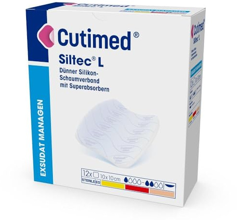 Cutimed® Siltec® L Schaumverband 6 x 5 cm 12 Stück