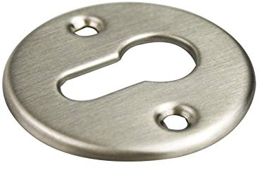 1 Paar Rosette Profilzylinderrosette zu unseren Messing Stoßgriffen beide Farben (Edelstahl Optik)