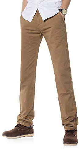 Demon&Hunter 900X Série Pantalon Chino Homme Coupe Classique à Jambe Droite DH9004(32)