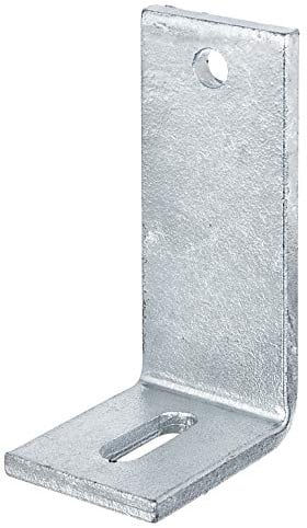 Alberts 335656 Verstellwinkel | mit Langloch, für Betonbefestigung | feuerverzinkt | 80 x 150 x 60 mm