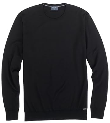 OLYMP Herren Pullover Rundhals Casual.Strick,Single Jersey,Regular fit | Pullover, Rippbündchen, Regular Fit, 100%Schurwolle