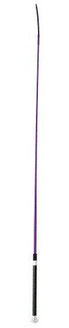 HORZE Lightweight Dressage Whip with Bling and Leather Grip Handle - Purple - 47 in