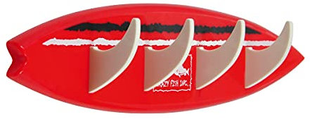 SIRO Hakenleiste Velen, Surfbrett, Meer, Kinder, Kunststoff rot weiß, 350 mm x 64 mm x 90 mm, LA 130 mm, H205-350A123A4V1K