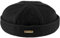 Sterkowski Docker Mütze | Wolle Beanie Kappe für Herren und Frauen | Docker Cap Leon der Profi Beanie Herren Fahrrad Mütze Kapitänsmütze Herren Wintermütze Herren Outdoor Hut 60 cm Schwarz