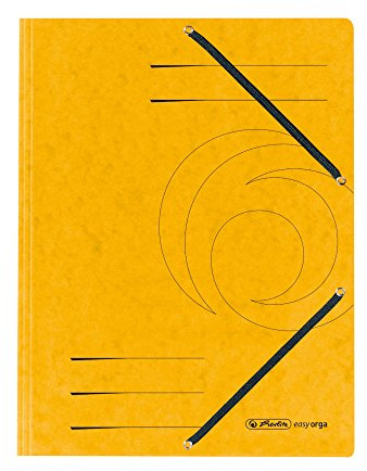 herlitz 10843886 Einschlagmappe A4 mit Gummizug, gelb, 25 Stück