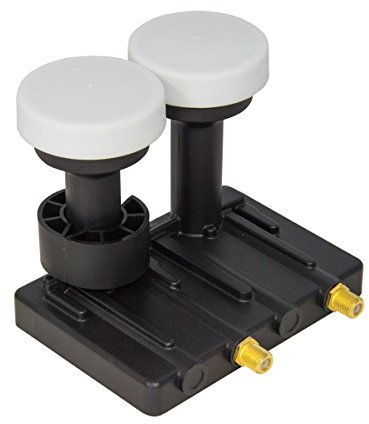 PremiumX Twin Monoblock 4,3° PXMB-43T für den Sat Empfang von Astra 19,2° und Astra 23,5° Satellit Full HD HDTV 4K für 2 Teilnehmer