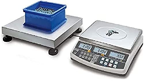 KERN Zählsystem zum Zählen Kleinster Teile in Großen Mengen, Maximal Anzeigbare Zählteile 999.999, 1500 kg Wägebereich, 0,0001 kg Ablesbarkeit, 840 mm x 1190 mm x 90 mm