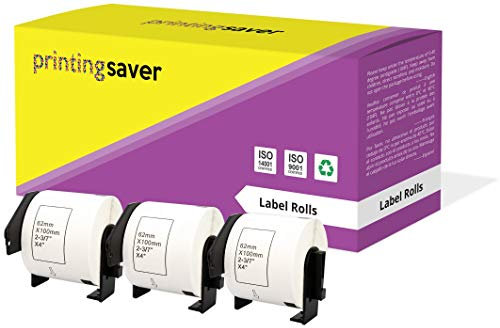 Printing Saver 3x DK-11202 Weiße Adressetiketten Kompatibel mit P-Touch QL-1060N 1100 500 500BW 550 580 580N 700 710W 800 820NWB Brother Etikettendruckern (62mm x 100mm)