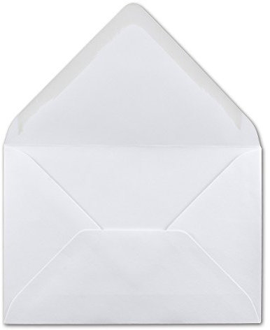 100 DIN B6 Briefumschläge weiß - 12 x 18 cm - 120 g/m² Nassklebung - ideal für Weihnachten Grußkarten Einladungen von Ihrem Glüxx-Agent