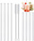 LessMo 8 Pcs Pailles en Verre Réutilisables - LFGB Certifiées Pailles en Verre Transparentes avec 2 Brosses de Nettoyage, Antidéflagrantes, Ecologiques, Sans BPA, pour Cocktails