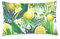 Linomo Kissenbezug 40x60 cm, Tropisch Palme Blätter Zitrone Dekorative Kissenbezug Kissenhülle für Couch Sofa Bett Hause