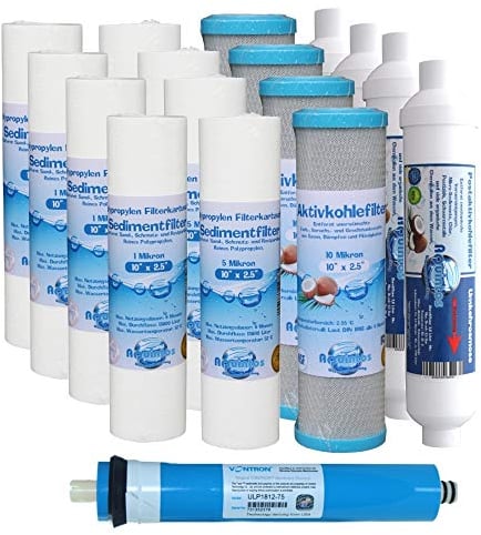 Ersatzfiltersatz (16 Filter + Membrane) für 5 stufige Osmoseanlagen
