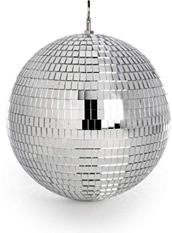 Mirror Disco Ball 30cm | Silver Glitter Ball | Hanging Disco Light | Kids Parties & Gatherings | Lightweight Mirror Decoration | Weddings, Ballroom Dancing, Bars | Pukkr