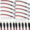 RUNCCI-YUN 18AWG 12V 5.5mmx2.1mm Connettori DC a pannello jack, alimentazione DC presa,10 DC Power Pigtail Cable 5.5 x 2.1mm,Per connettore femmina da pannello CCTV Home Security Surveillance Camera