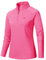 AjezMaxDonna Maglia da Corsa a Maniche Lunghe con Protezione UPF 50+ Rosa Medium