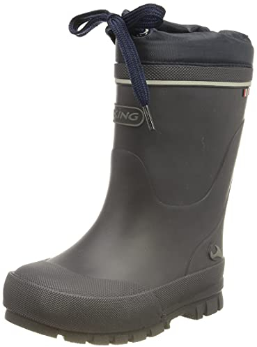 Viking Jolly Warm, Stivali da Pioggia Unisex - Bambini e ragazzi, Blu (Navy Grey), 24 EU