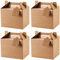 Frantis Brown Gable Boxes 12 Pack 7 x 5.5 x 5.5 Inches with Rope and Tag Party Favor Boxes for Birthday Party Wedding Treat Boxes …