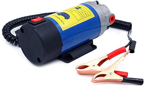 ZONADAH Pompa di trasferimento dell'olio elettrica, autoadescante, 100 W, 12 V, diesel, aspiratore liquido, pompa di trasferimento dell'acqua, per auto, moto e barche