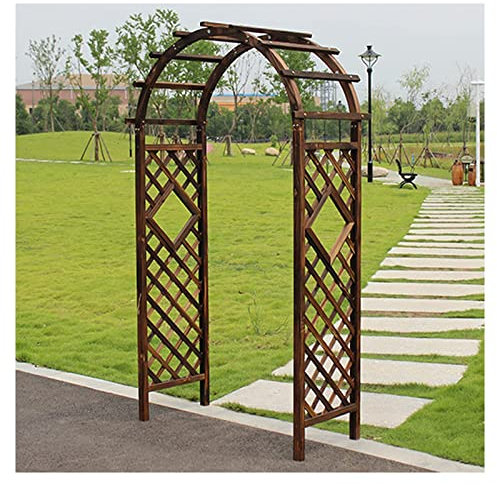 Vetris Rosenbogen Holz Pergola Gartenbogen Rankhilfe Torbogen Rankgitter Garten Spalier Rankbogen Rosengestell für Kletterpflanzen 120x50x225cm/150x50x225cm (Size : W120xH225cm)