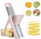 Supmakin Safe Mandoline Vegetable Slicer Adjustable Vegetable Chopper Mandolin Multifunction Potato Slicer with 4 Modes Dicer, Julienne Kitchen Chopping Artifact (Pink)