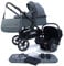Pixini Nelio Kinderwagen Set 3in1 (dunkelgrau)