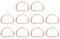 Metal D Ring Buckles, 15mm 10PCS D Rings Adjusting Loop Alloy Handbag Strap Loop Clasp Hook D Buckles for Bag Clothes Belt Strap Webbing(Inner diameter 15mm gold)